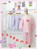  Bộ thun rib cotton họa tiết tay lỡ - quần lửng bé gái ECOBAMBI - 8935334002166 