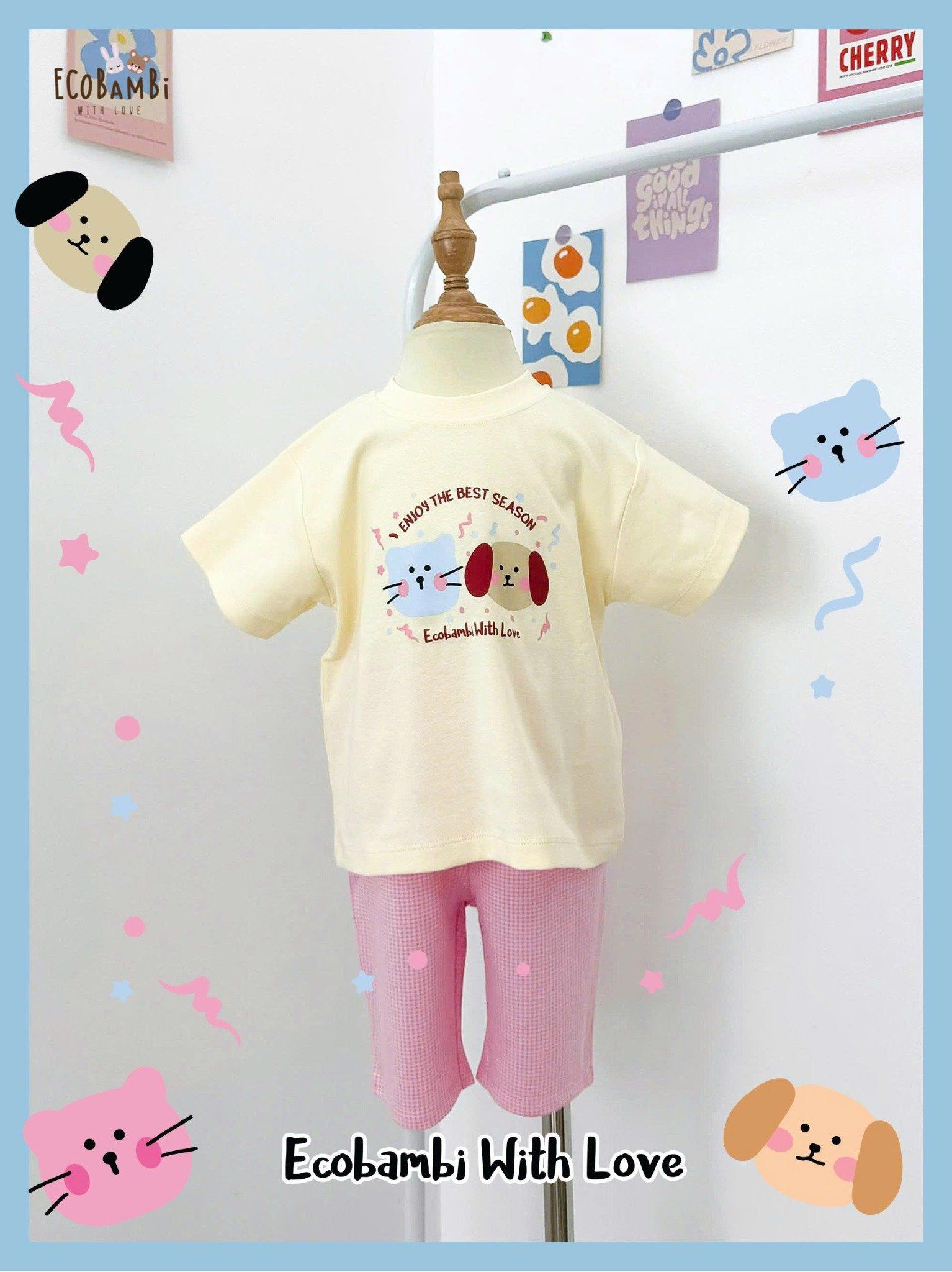  Quần biker thun caro bé gái - 8935334002173 