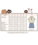  Bộ áo thun sọc phối quần shorts unisex ECOBAMBI - 8935334002241 