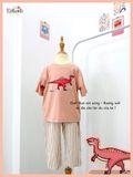  Bộ thun khủng long thun mịn - quần thô lửng bé trai ECOBAMBI - 8935334002265 