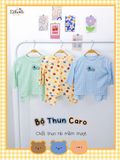  Bộ thun rib cotton họa tiết tay lỡ - quần lửng bé gái ECOBAMBI - 8935334002166 