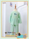  Bộ thun rib cotton họa tiết tay lỡ - quần lửng bé gái ECOBAMBI - 8935334002166 