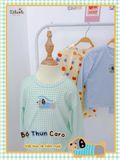  Bộ thun rib cotton họa tiết tay lỡ - quần lửng bé gái ECOBAMBI - 8935334002166 