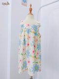  Đầm thô cotton 2 dây bản to bé gái ECOBAMBI - 8935334002357 