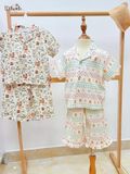  Pyjama cotton thô quần lửng bé gái ECOBAMBI - 8935334001855 