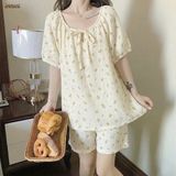  Bộ muslin tay lỡ - quần shorts nữ Innies - 8935334001145 