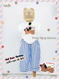  Bộ quần sọc baggy áo sát nách unisex ECOBAMBI - 8935334002180 