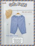  Quần baggy unisex muslin linen cho bé ECOBAMBI - 8935334001985 