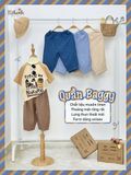 Quần baggy unisex muslin linen cho bé ECOBAMBI - 8935334001985 
