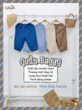 Quần baggy unisex muslin linen cho bé ECOBAMBI - 8935334001985 