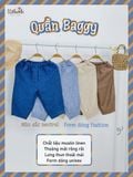  Quần baggy unisex muslin linen cho bé ECOBAMBI - 8935334001985 