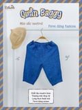  Quần baggy unisex muslin linen cho bé ECOBAMBI - 8935334001985 