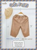  Quần baggy unisex muslin linen cho bé ECOBAMBI - 8935334001985 