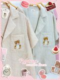  Pyjama muslin linen tay ngắn - quần shorts thêu gấu nữ Innies - 8935334002104 