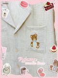  Pyjama muslin linen tay ngắn - quần shorts thêu gấu nữ Innies - 8935334002104 