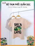  Bộ thun phối quần shorts sọc năng động bé trai ECOBAMBI - 8935334001701 