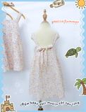  Đầm muslin 2 dây dáng babydoll bé gái ECOBAMBI - 8935334000988 