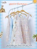  Đầm muslin 2 dây dáng babydoll bé gái ECOBAMBI - 8935334000988 