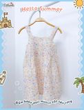  Đầm muslin 2 dây dáng babydoll bé gái ECOBAMBI - 8935334000988 