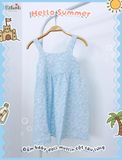  Đầm muslin 2 dây dáng babydoll bé gái ECOBAMBI - 8935334000988 