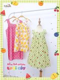  Đầm thô cotton 2 dây bản to bé gái ECOBAMBI - 8935334002357 