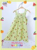  Đầm thô cotton 2 dây bản to bé gái ECOBAMBI - 8935334002357 