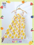  Đầm thô cotton 2 dây bản to bé gái ECOBAMBI - 8935334002357 