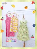  Đầm thô cotton 2 dây bản to bé gái ECOBAMBI - 8935334002357 