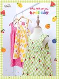  Đầm thô cotton 2 dây bản to bé gái ECOBAMBI - 8935334002357 