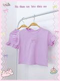  Bộ thun cotton tay ngắn - quần shorts phối bèo bé gái - 8935334000780 
