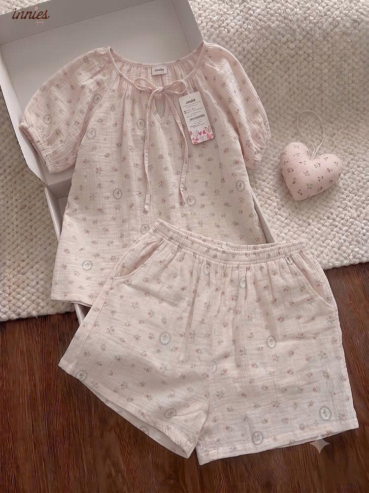  Bộ muslin tay lỡ - quần shorts nữ Innies - 8935334001145 