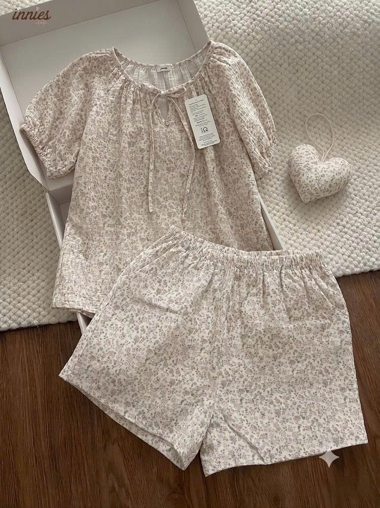  Bộ muslin tay lỡ - quần shorts nữ Innies - 8935334001145 