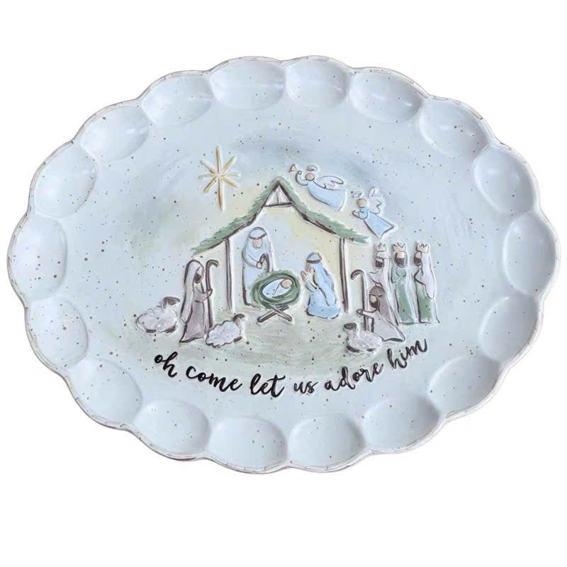  [ORDER] Đĩa Gốm Holy Night 