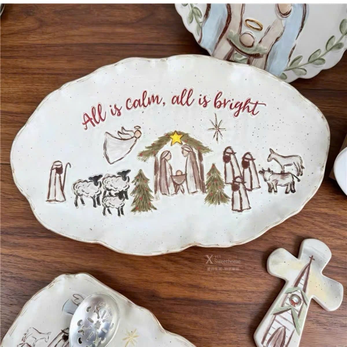  [ORDER] Đĩa Gốm Holy Night 