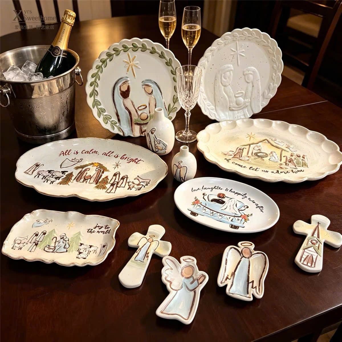  [ORDER] Đĩa Gốm Holy Night 
