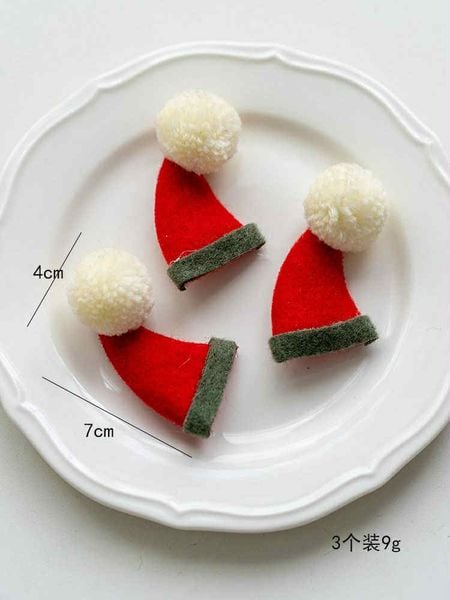  Kẹp Tóc Xmas Vải Nỉ Handmade 