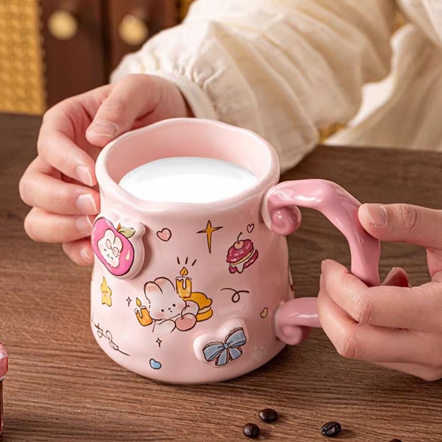  Cốc Sứ Kem Dâu Mật Ong 