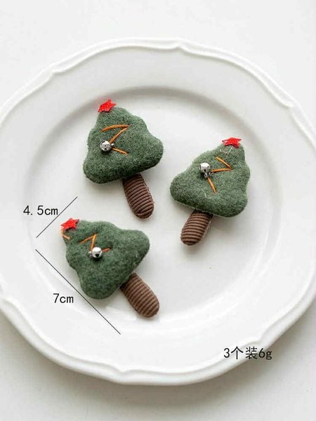  Kẹp Tóc Xmas Vải Nỉ Handmade 