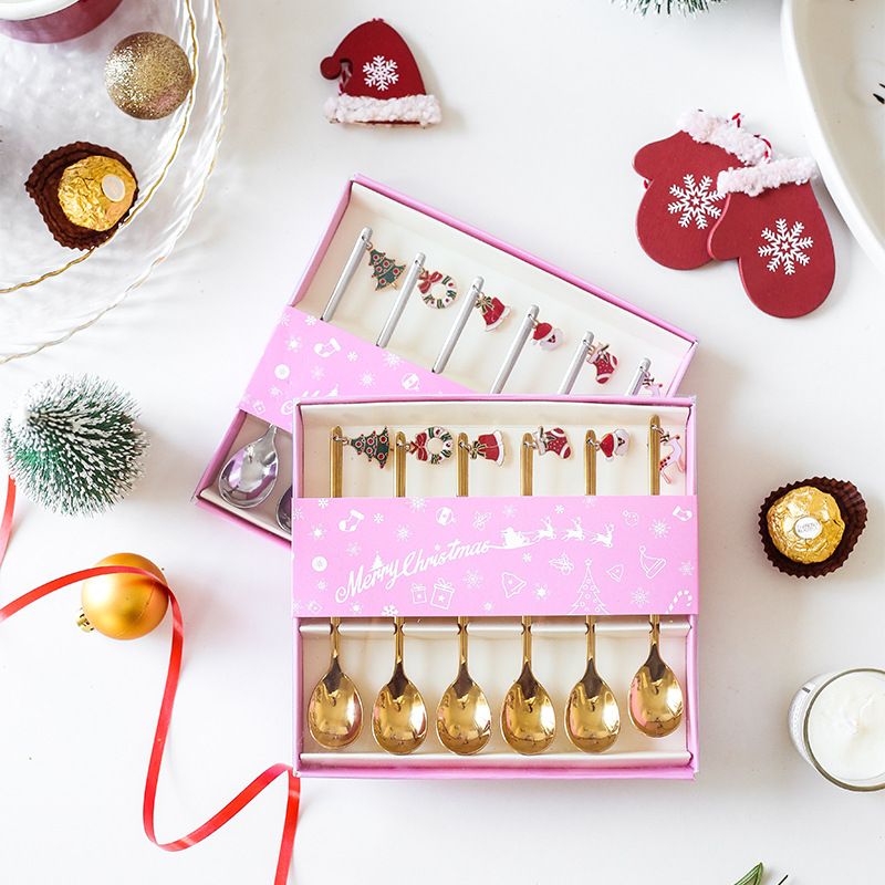  Set 6 Thìa Charm Noel 