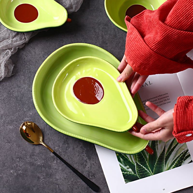  Bát Đĩa Gốm Quả Bơ 