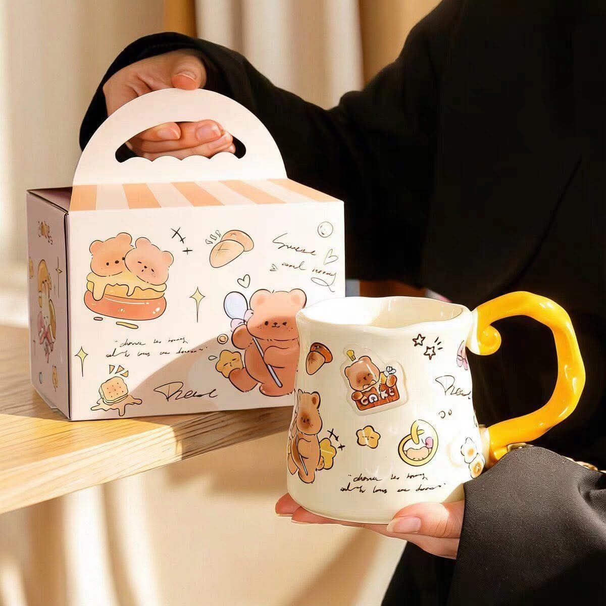  Cốc Sứ Kem Dâu Mật Ong 