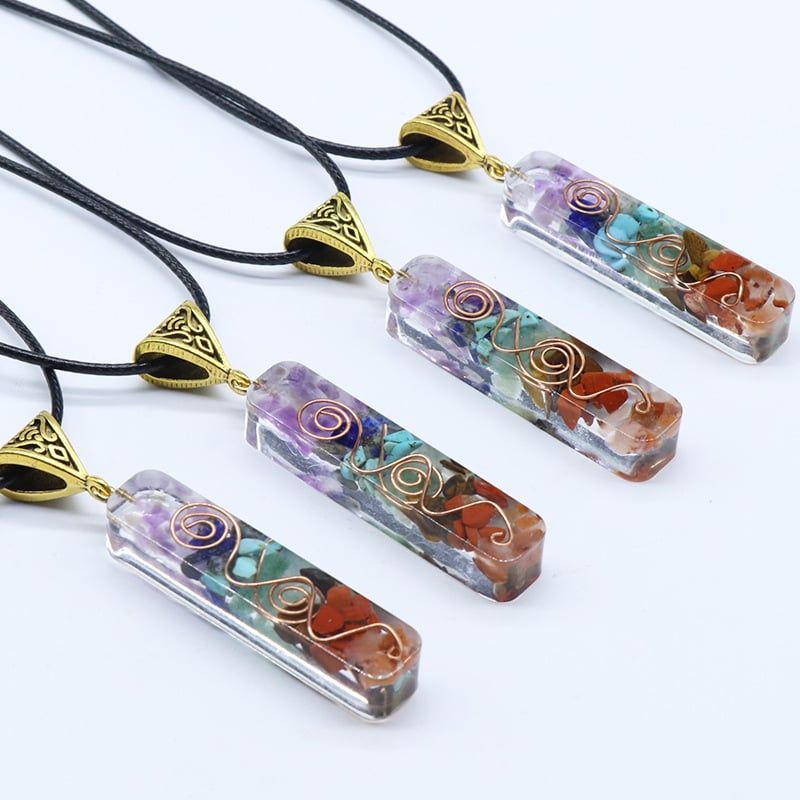  Vòng Cổ Mã Não Pha Lê Màu Sắc 