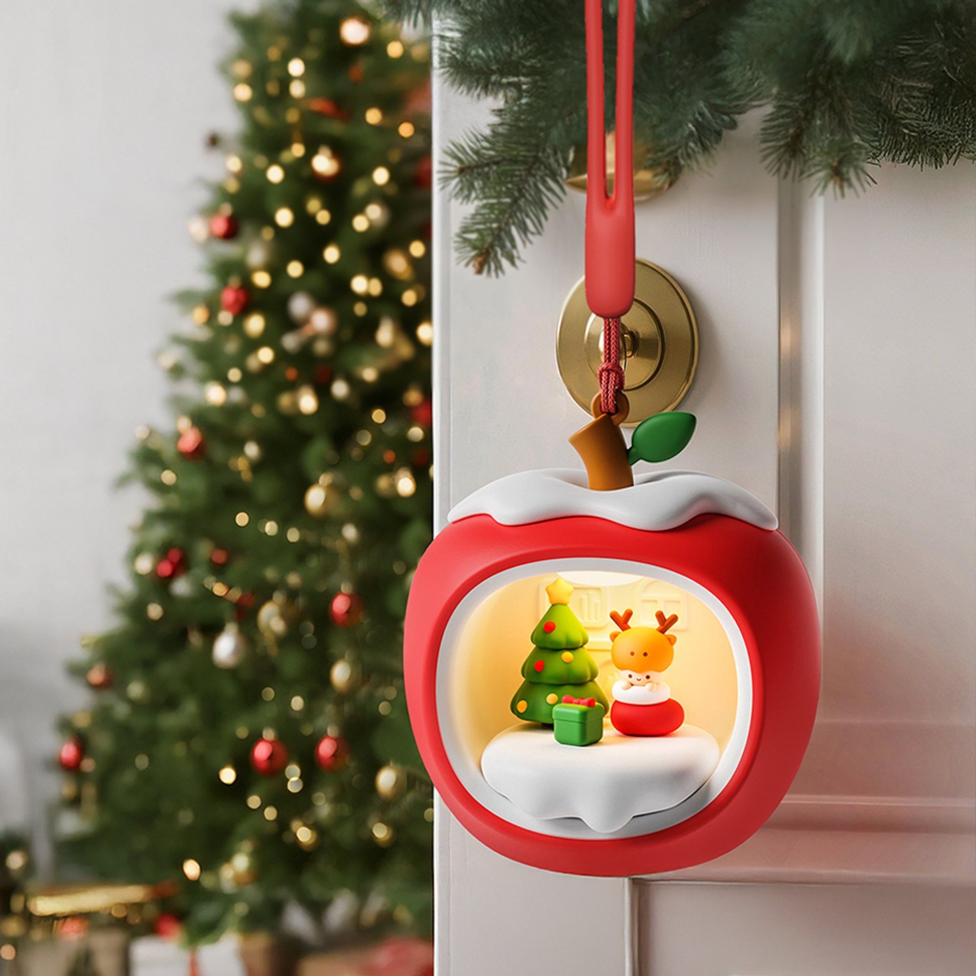  Đèn Quả Táo Đêm Giáng Sinh 