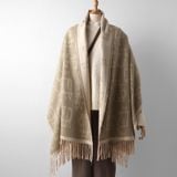  Khăn Choàng Tua Rua Hoạ Tiết Mèo 