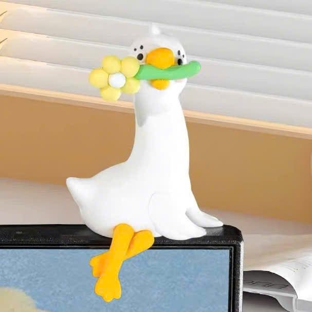  Hipper - Tượng Mini Chú Vịt Quack Quack Cầm Hoa 