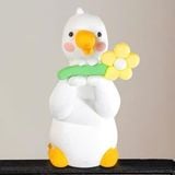  Hipper - Tượng Mini Chú Vịt Quack Quack Cầm Hoa 
