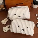  Túi Pouch Miffy Vải Nhung Kẻ 