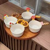  Bát Gốm Tay Cầm Pretzel Chú Cún 