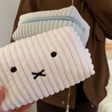 Túi Pouch Miffy Vải Nhung Kẻ 