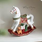  [ORDER] Tượng Ngựa Bập Bênh Noel Vintage 